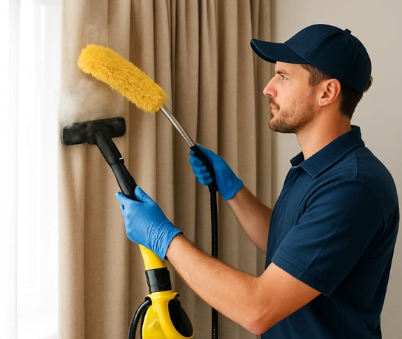 Trusted blind cleaning technician Matty Curtain Cleaning munruben QLD